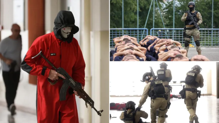 Duge cijevi, maskirani kriminalci i talačka kriza: Pogledajte nestvarne prizore iz Sarajeva