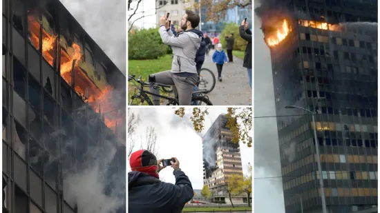 Šokirani Zagrepčani promatraju kako vatra guta zgradu Vjesnika: 'Nevjerojatno!'
