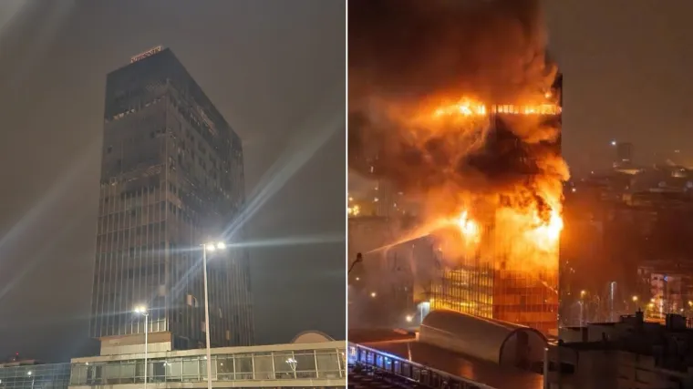 Ovo je Vjesnikov neboder danas i jučer navečer: Fotografije otkrivaju koliko je požar bio dramatičan