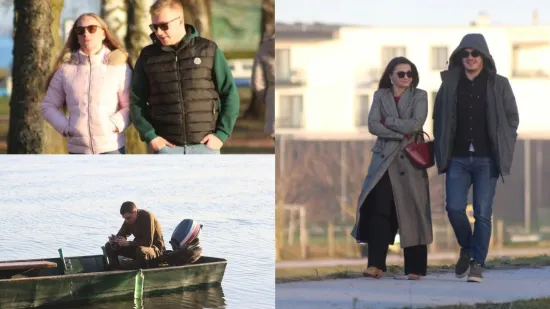 &Scaron;etnja uz jezero u zimskom ruhu: Međimurka u sivom kaputu s bordo torbom ukrala pažnju