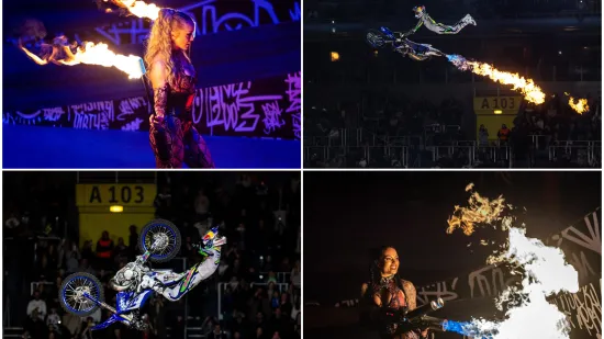 Letjeli zrakom i radili zapanjujuće trikove, a atraktivna bacačica plamena 'zapalila' publiku