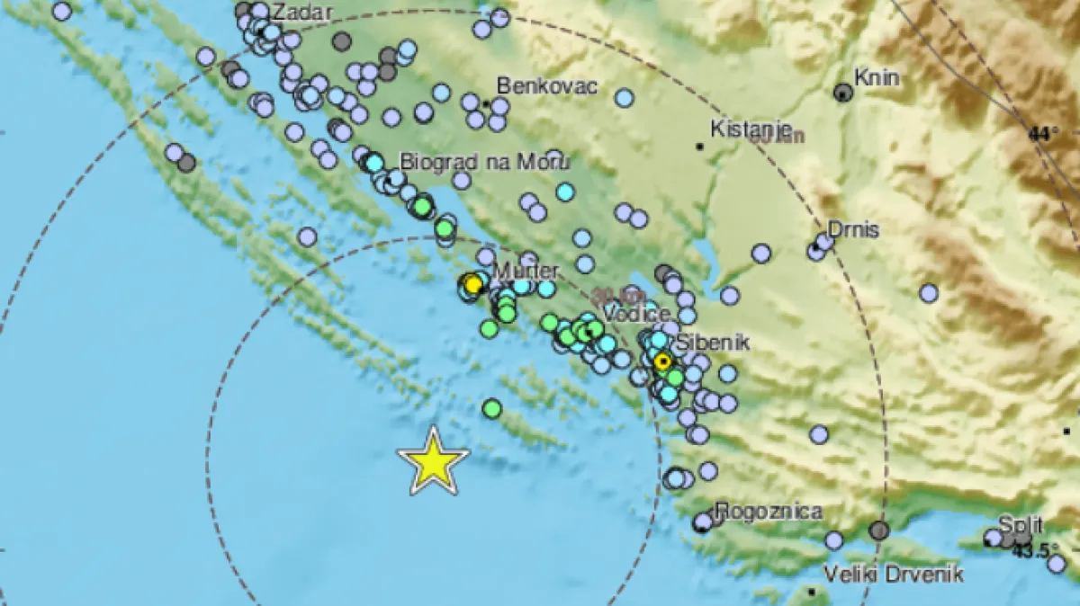 Potres kod otoka Žirja: 'Prvo se čula tutnjava, a onda podrhtavanje'