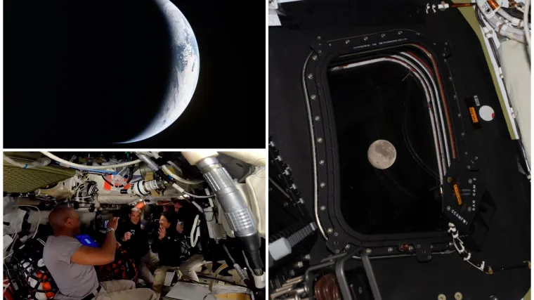 Očaravajući pogled na Zemlju s Artemisa: Lete prema tamnoj strani Mjeseca