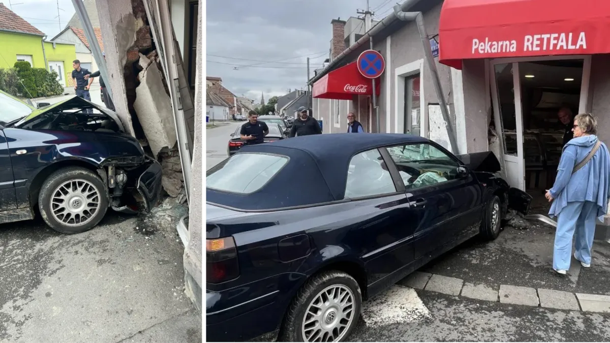 Punom brzinom se autom zabio u pekarnicu u Osijeku: 'Bio je pijan, nije mogao ni pričati'