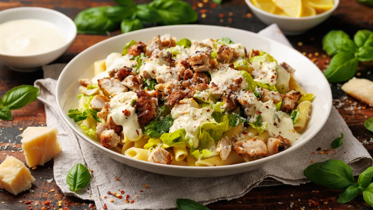 Savršena Cezar salata s tjesteninom: Zbog malog trika svi obožavaju i traže ovaj recept
