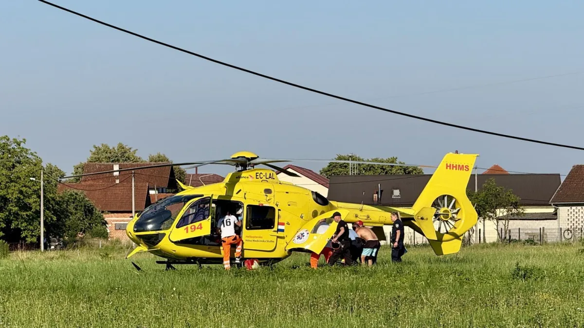 Muškarac kod Zagreba sletio s ceste i udario u stup, helikopterom hitno prevezen u bolnicu