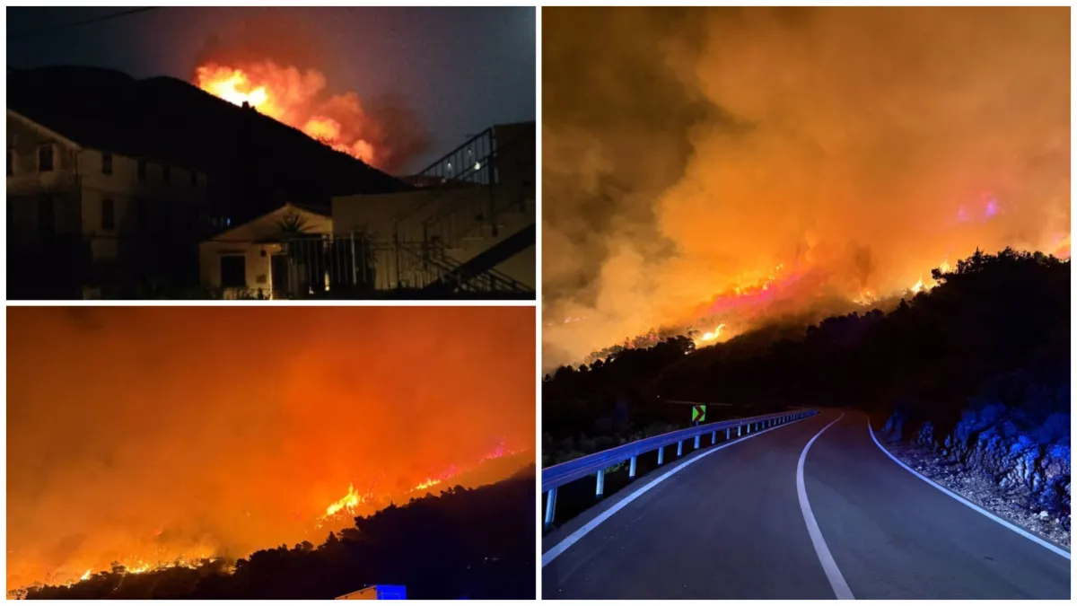 Buknuo požar kraj Komiže! Vatra gutala borovu šumu i makiju, šire se snimke