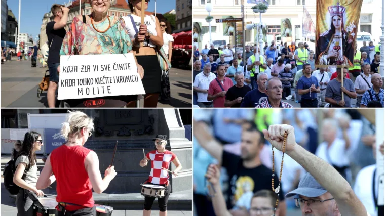 Jedni kleče, drugi bubnjaju! Stigla je ta subota u mjesecu, pogledajte sukob dvije Hrvatske