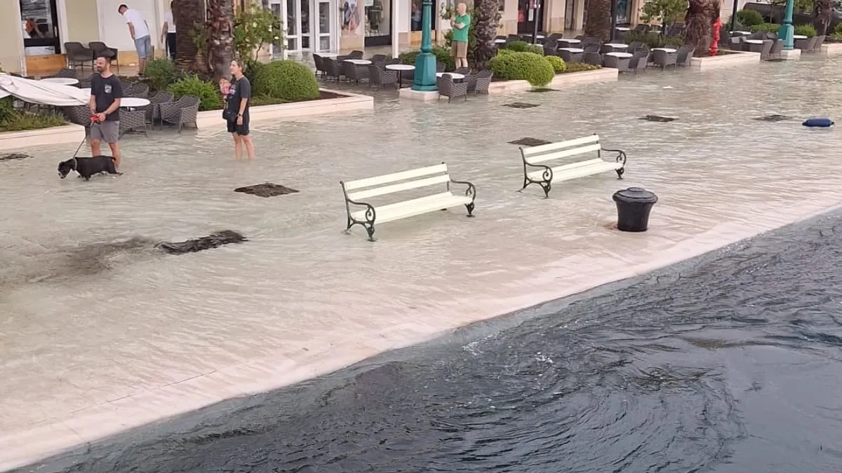 Novi meteotsunami na obali: Snimljen fenomen na Lošinju, nevrijeme donijelo kaos na Jadranu