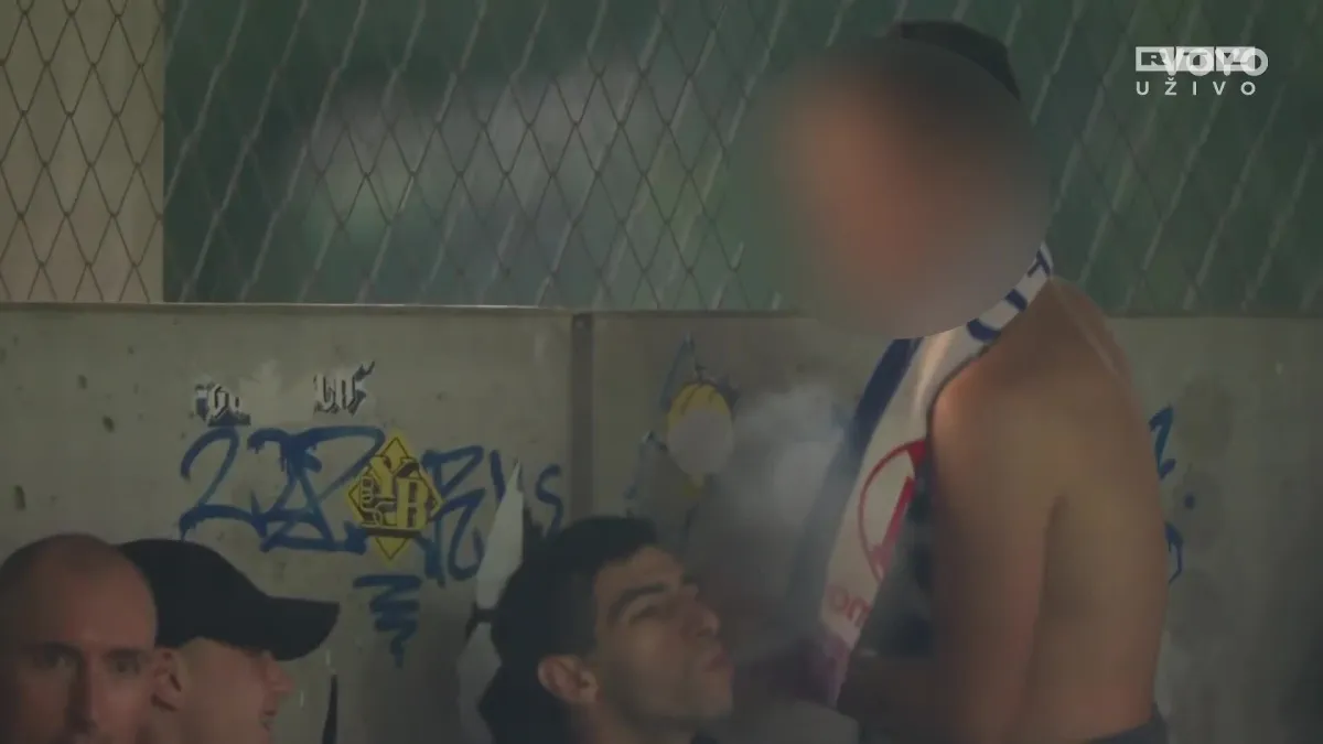 Jeste li primijetili što je navijač Dinama radio na stadionu?