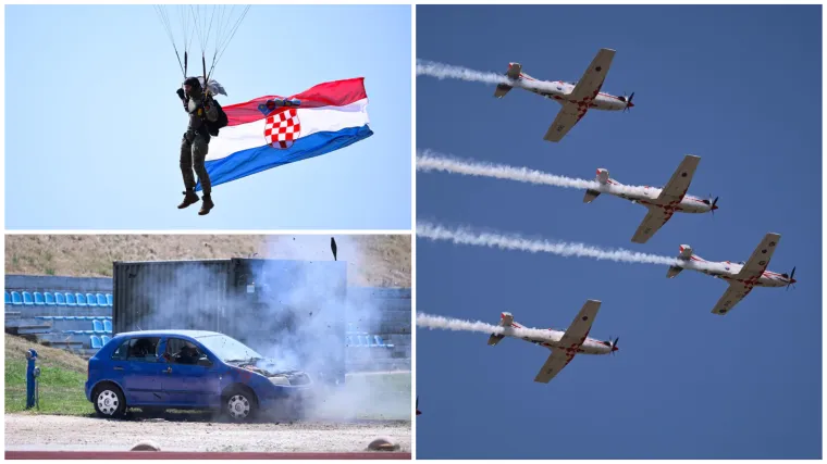 Spektakularni prizori na nebu iznad Knina: Vojska i policija demonstrirali svoju moć