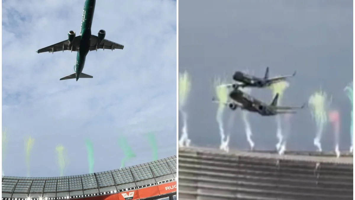 Zastrašujuća snimka sa stadiona obišla svijet: Pogledajte koliko se avion približio krovu